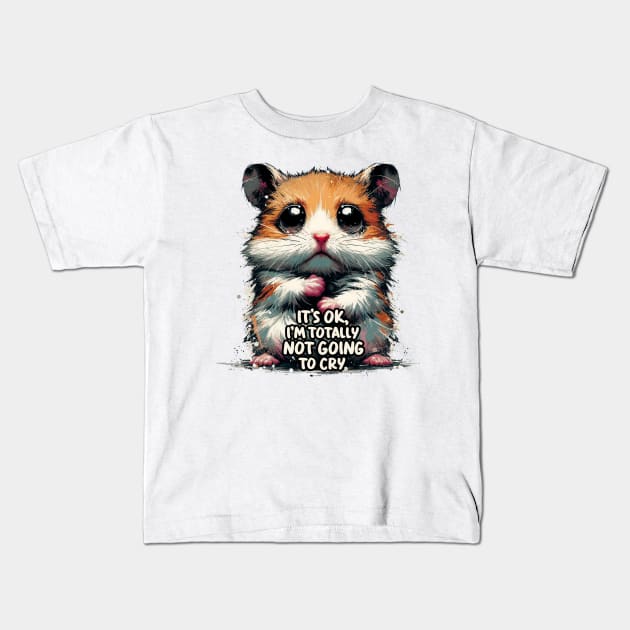 Sad Hamster Kids T-Shirt by Cutetopia